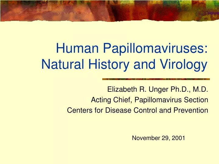 human papillomaviruses natural history and virology