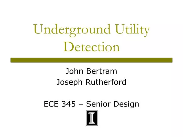 underground utility detection