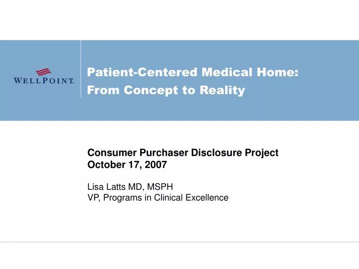 patient centered medical home from concept to reality
