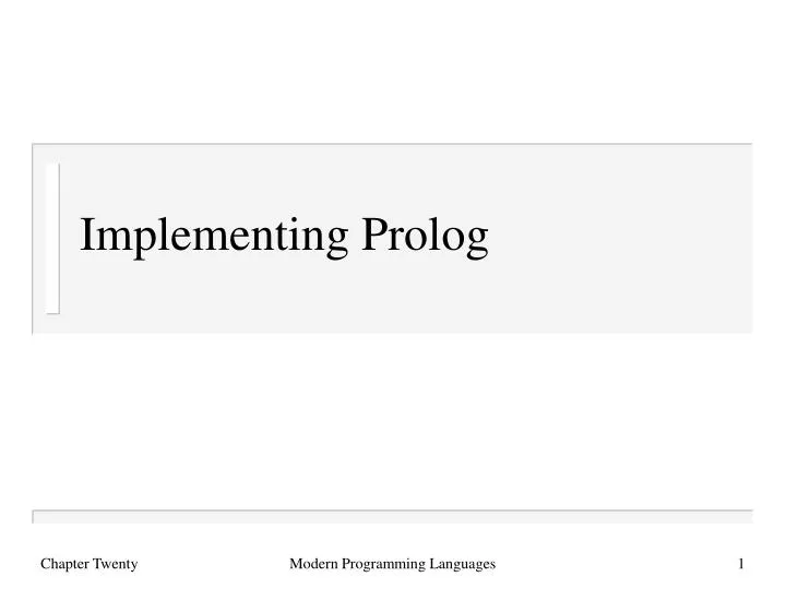 implementing prolog