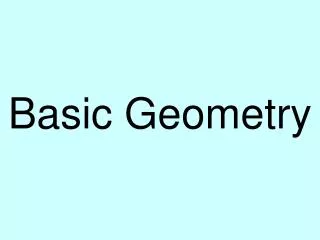 Basic Geometry