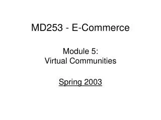 MD253 - E-Commerce
