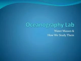 Oceanography Lab