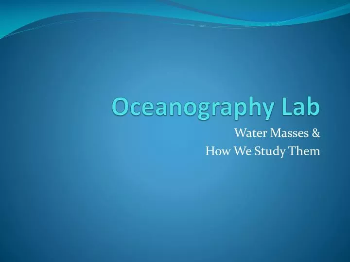 oceanography lab
