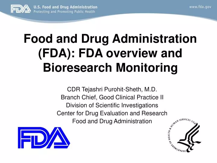 food and drug administration fda fda overview and bioresearch monitoring