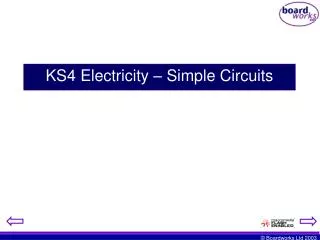 KS4 Electricity – Simple Circuits