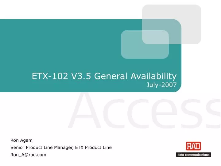 etx 102 v3 5 general availability july 2007