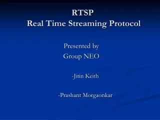 RTSP Real Time Streaming Protocol