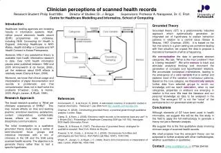 Clinician perceptions of scanned health records