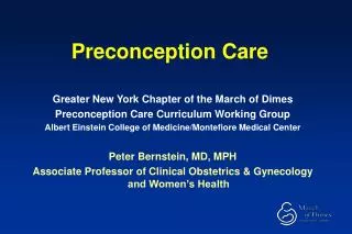 Preconception Care