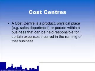 Cost Centres