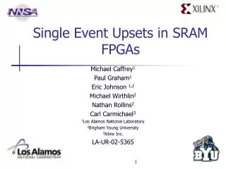 Single Event Upsets in SRAM FPGAs