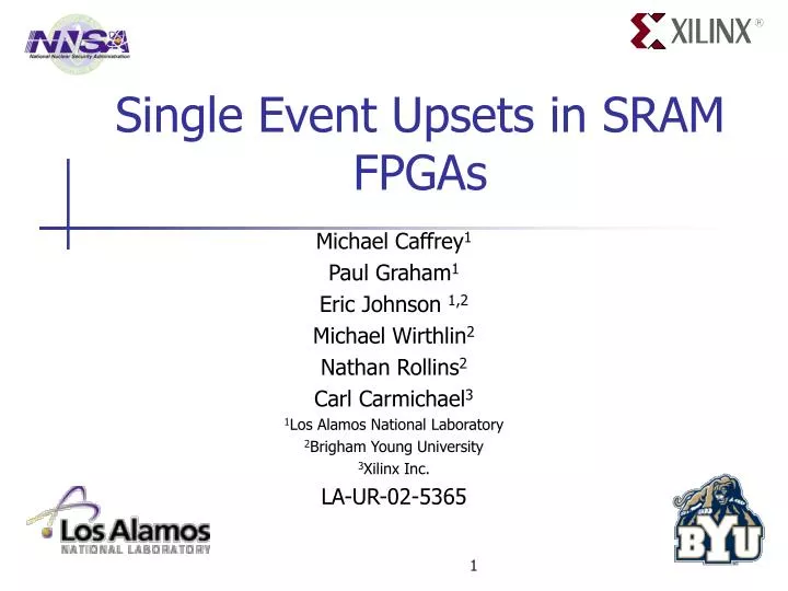 single event upsets in sram fpgas