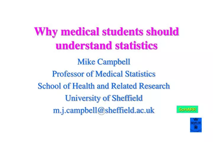 why medical students should understand statistics