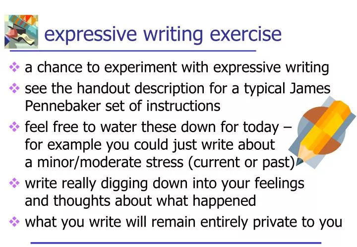 expressive writing exercise