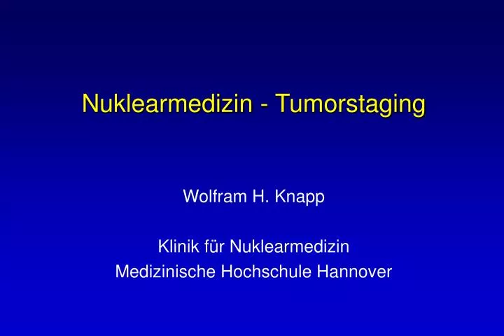 nuklearmedizin tumorstaging