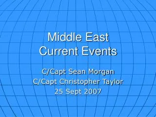 Middle East Current Events