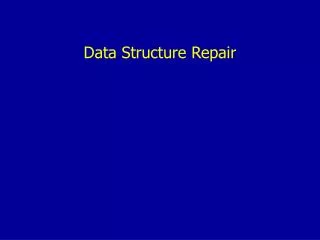 Data Structure Repair