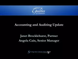 Accounting and Auditing Update