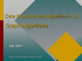 Data Structures and Algorithms - 05 Graph Algorithms