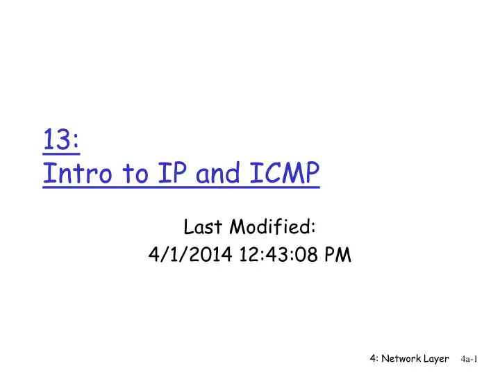 13 intro to ip and icmp