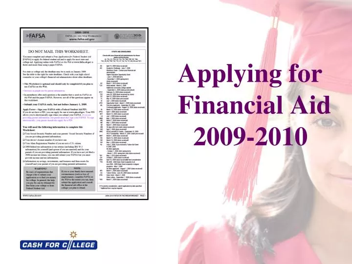 applying for financial aid 2009 2010
