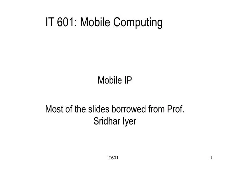 it 601 mobile computing