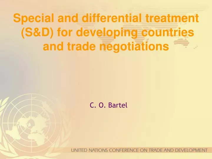 special and differential treatment s d for developing countries and trade negotiations