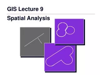 GIS Lecture 9 Spatial Analysis