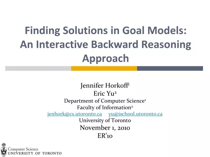 finding solutions in goal models an interactive backward reasoning approach