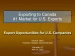 Export Opportunities for U.S. Companies - slide 1