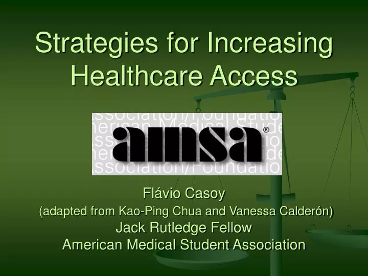 strategies for increasing healthcare access