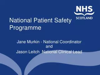 National Patient Safety Programme
