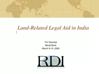 Land-Related Legal Aid in India