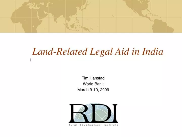 land related legal aid in india