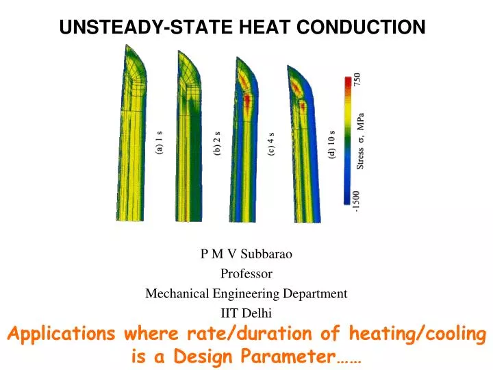 unsteady state heat conduction