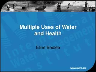 Multiple Uses of Water and Health