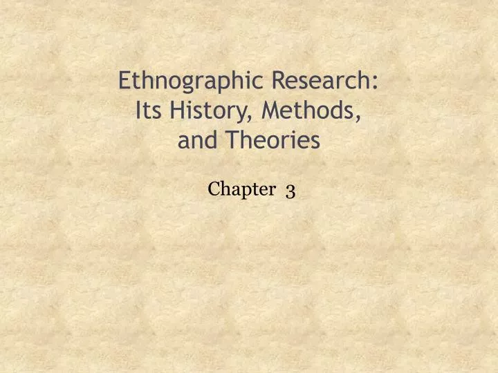 Doing Ethnography Today: Theories, Methods, Exercises