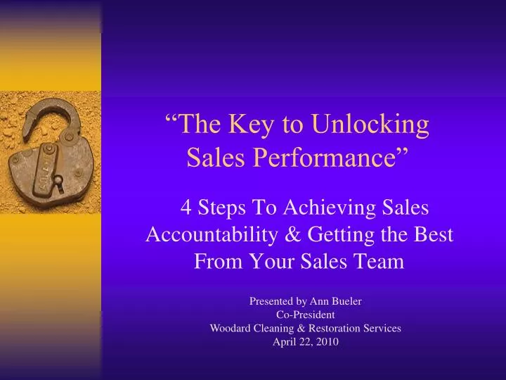the key to unlocking sales performance