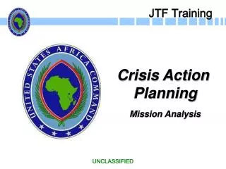 Crisis Action Planning Mission Analysis