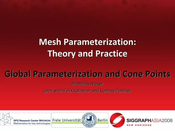 mesh parameterization theory and practice