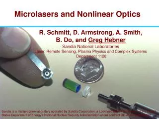 Microlasers and Nonlinear Optics