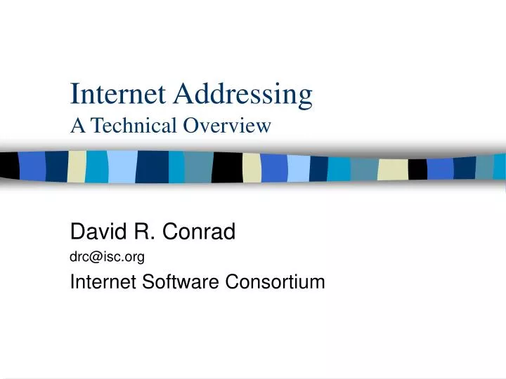 internet addressing a technical overview