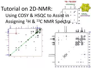 Tutorial on 2D-NMR: Using COSY &amp; HSQC to Assist in Assigning 1 H &amp; 13 C NMR Spectra