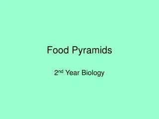 Food Pyramids