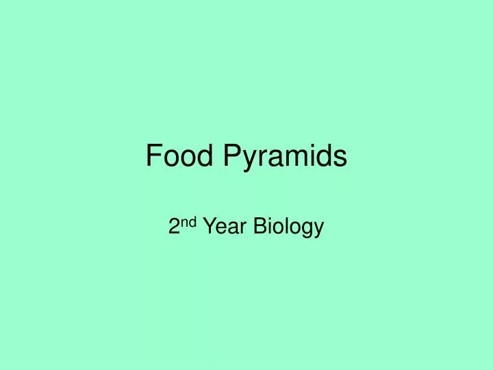 food pyramids