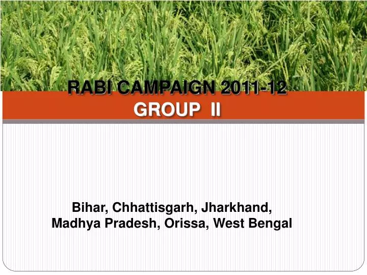 rabi campaign 2011 12 group ii