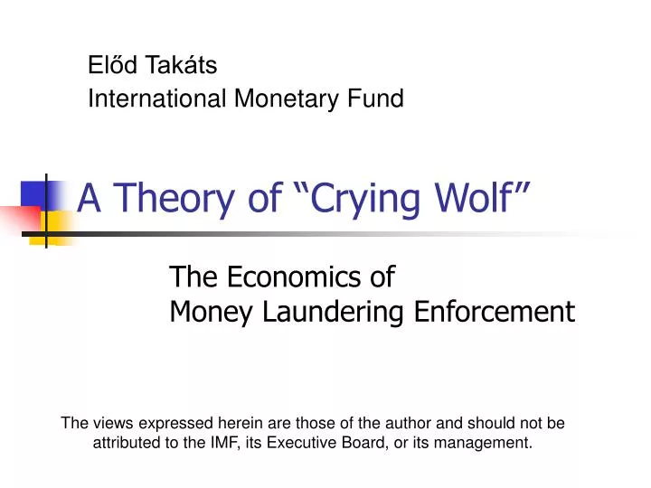 a theory of crying wolf