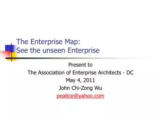 The Enterprise Map: See the unseen Enterprise