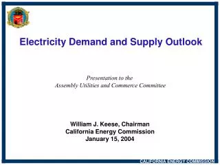 Electricity Demand and Supply Outlook
